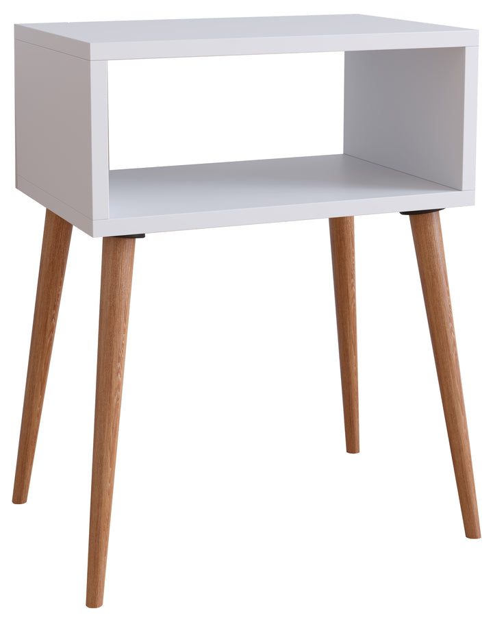Natbord med åben rum, 60er retro stil, hvid