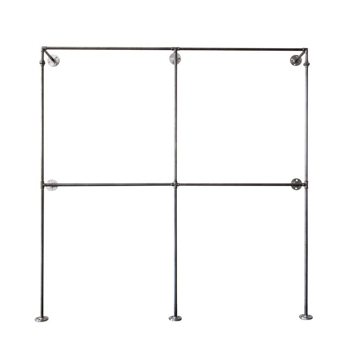 Åben garderobe, TO X TO, B200xH200xD28cm, fås i sort og sølvfarve