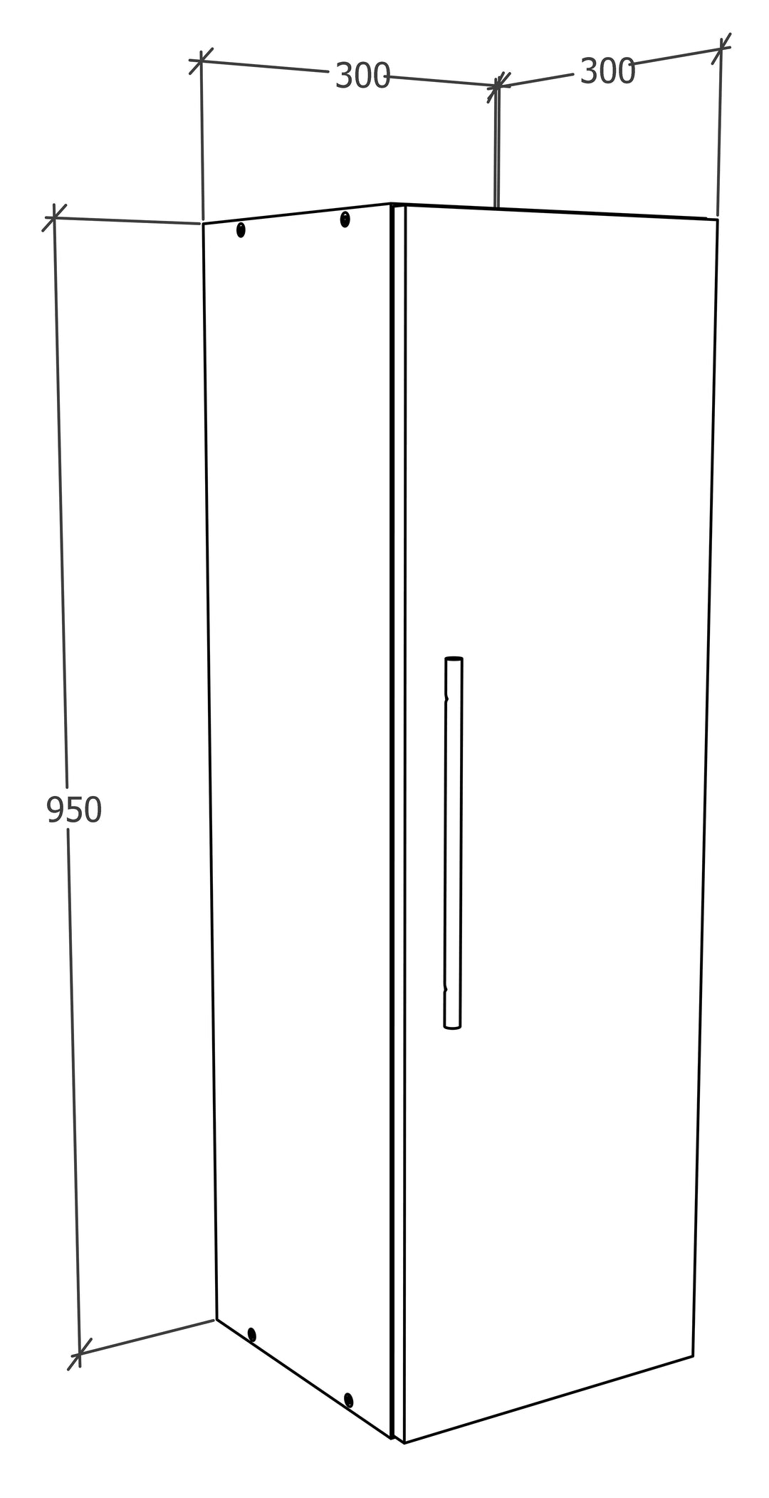 Vægskab til cd'er eller dvd'er., h. 115 x b. 30 x d. 30 cm, naturfarvet
