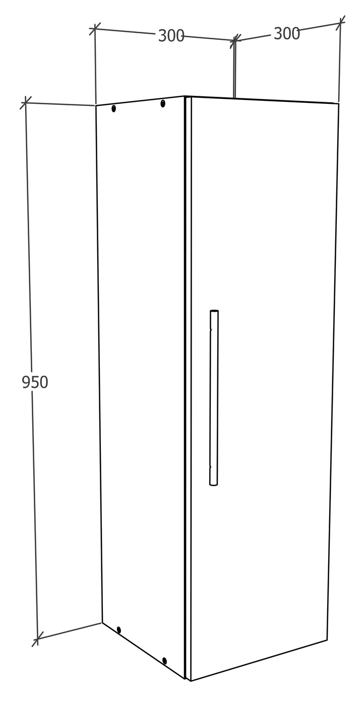 Vægskab til cd'er eller dvd'er., h. 115 x b. 30 x d. 30 cm, naturfarvet