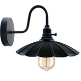 Schwarz-Retro Wandleuchte Metall Wand Lampe Leuchte Loft E27 Industrie Licht