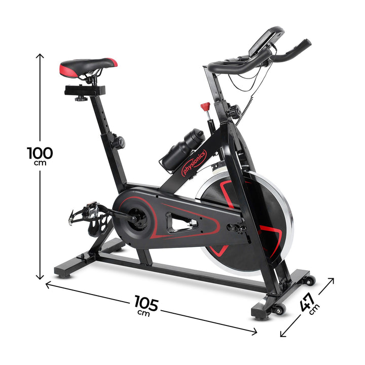 Motionscykel - med LCD display, ergometer, pulsmåler, max 120 kg