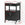 Køkkenø, køkkenvogn på hjul med metalbordplade, 60x90x45 cm, sort