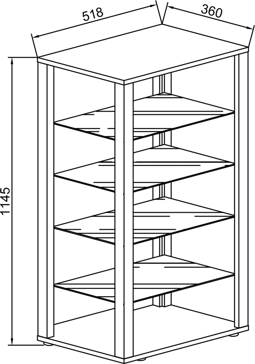 Gulv Vitrineskab "Glasol 2", 115 x 52 x 35 cm, hvid