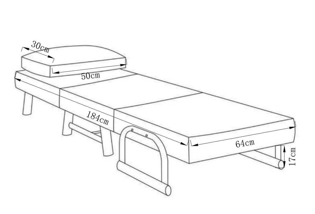 Sovestol, smart til små rum og gæsteværelset, grøn