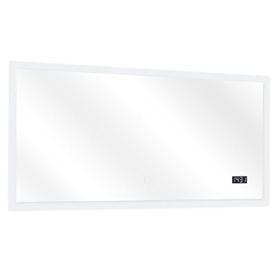 Aquamarine® badeværelsesspejl med LED-belysning, 120x60 cm, makeupspejl, touch funktion