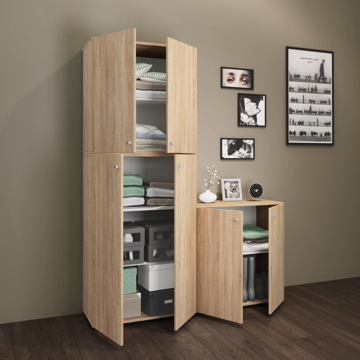 Garderobeskab "Lona", H. 182 B. 70 x D. 39 cm, farve: sonoma eg