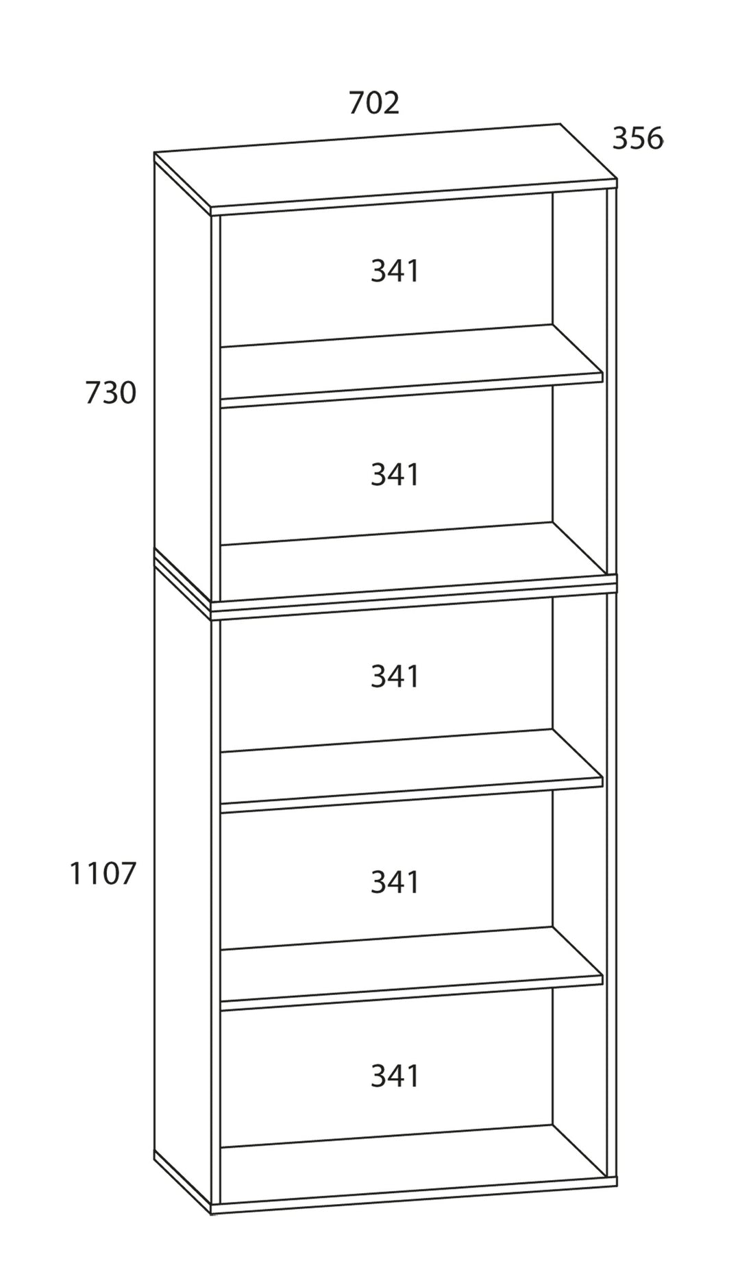 Garderobeskab "Lona", H. 182 B. 70 x D. 39 cm, farve: sonoma eg