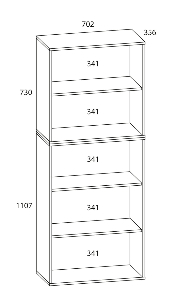 Garderobeskab "Lona",  H. 182 B. 70 x D. 39 cm, hvid