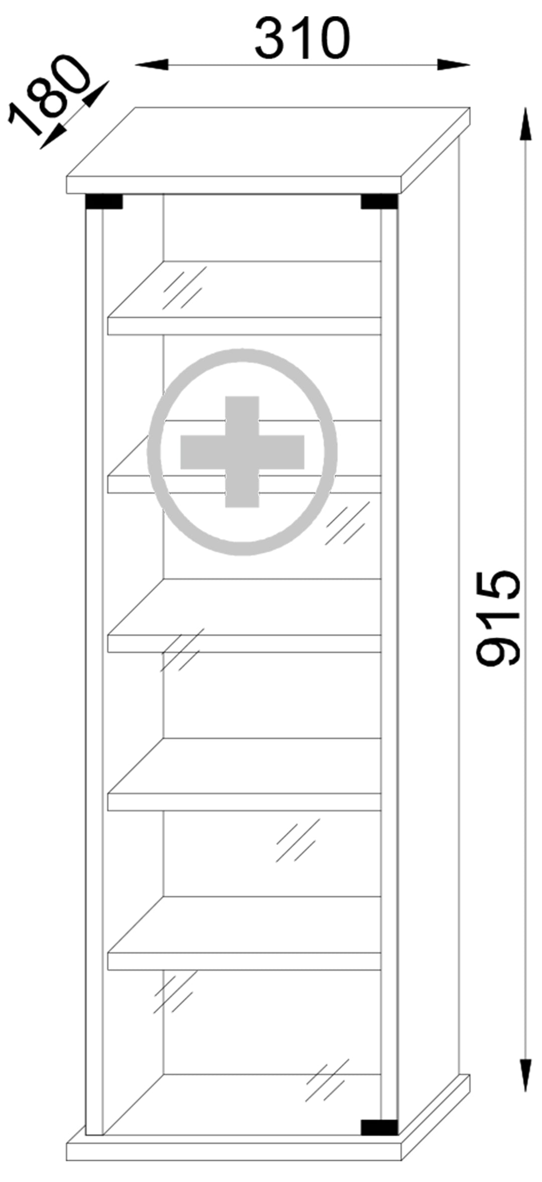 Medicinskab "Omal Xxl"