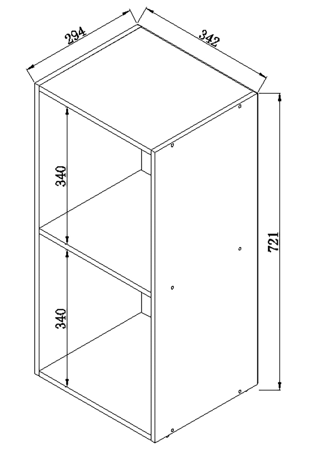 Plade-/Vinylreol, H. 72 x B. 34 x D. 30 cm, sort