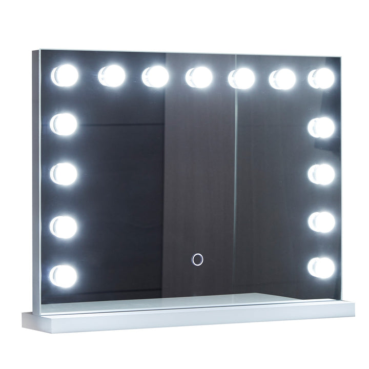 Aquamarin® Hollywood spejl med LED, dæmpbart, touch, 58 x 43 cm