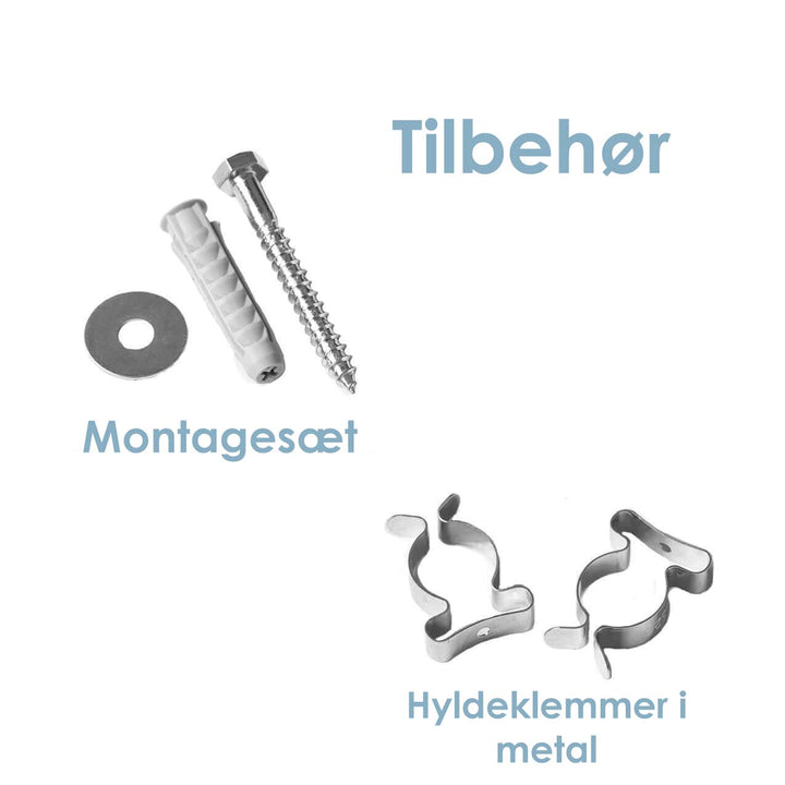 Åben garderobe · TRIPLE HIGH, B300xH190xD30cm, fås i sort og sølvfarve
