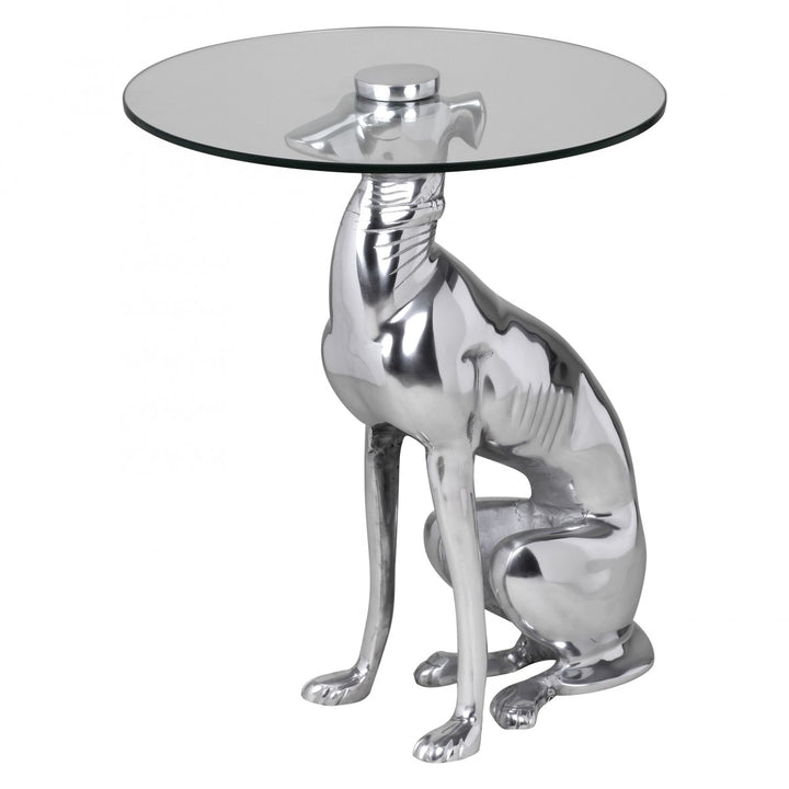 Resident Design Skulptur Dekoration Sidebord Figur HUND Aluminium Farve Sølv NY - Lammeuld.dk