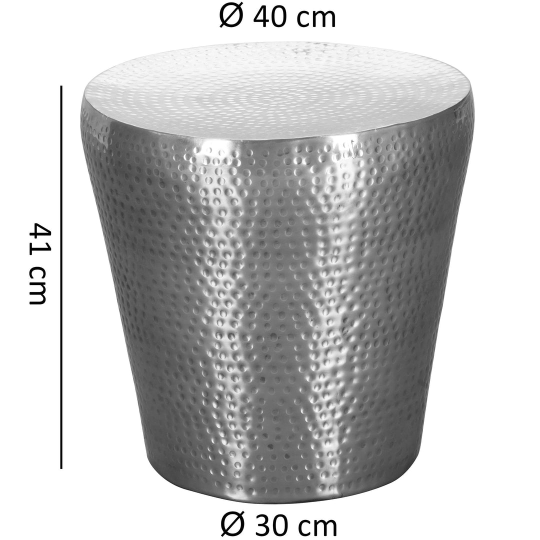 Sofabord i aluminium - sølv - Lammeuld.dk