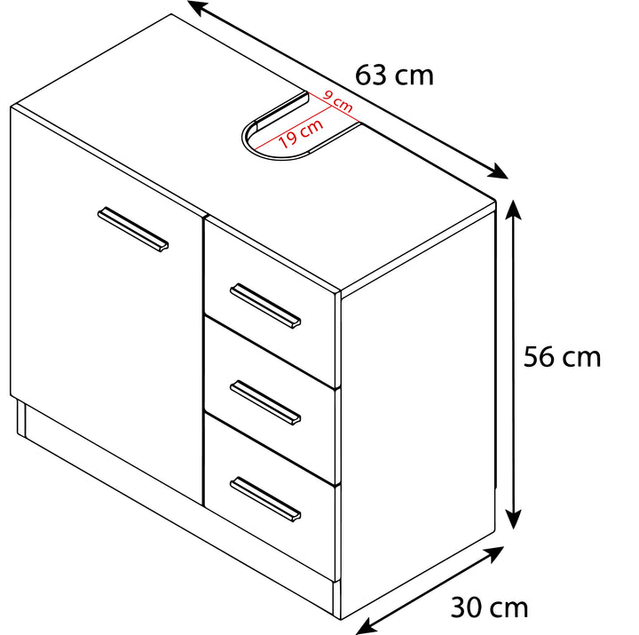 Vask Underskab "Zalo Xl