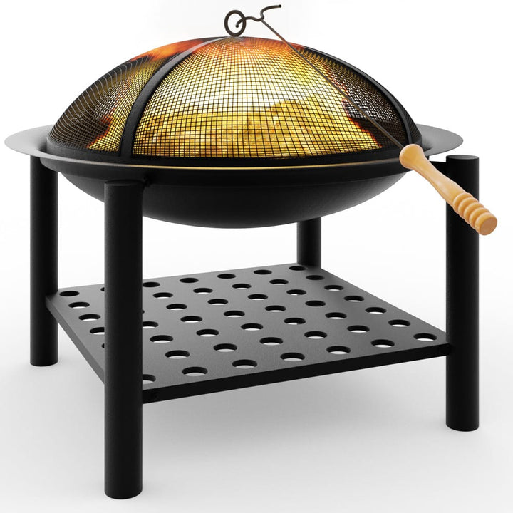 Fire Pit Steel 55 cm med logopbevaring