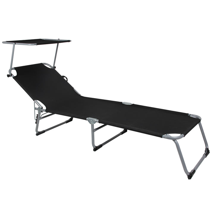 Sun Lounger Hawaii Anthracite aluminium med baldakin