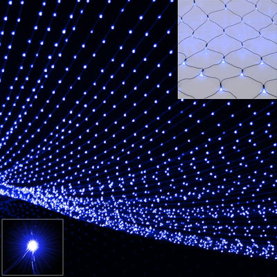 Let gardinblå 160 LED'er 200x150 cm
