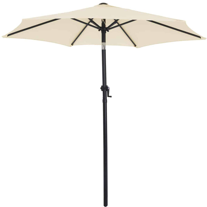 Parasol 2m beige Crank & Tilt UV-beskyttelse 50+