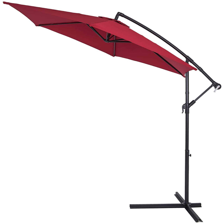 Cantilever Parasol Red 3M Crank & Tilt UV-beskyttelse 40+