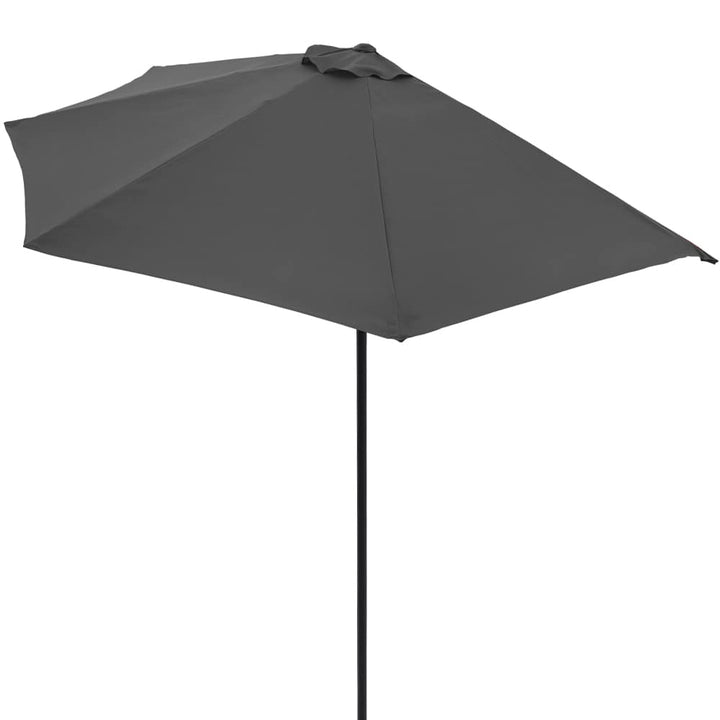 Halvparasol med polantracit 2,7 m UV -beskyttelse 50+