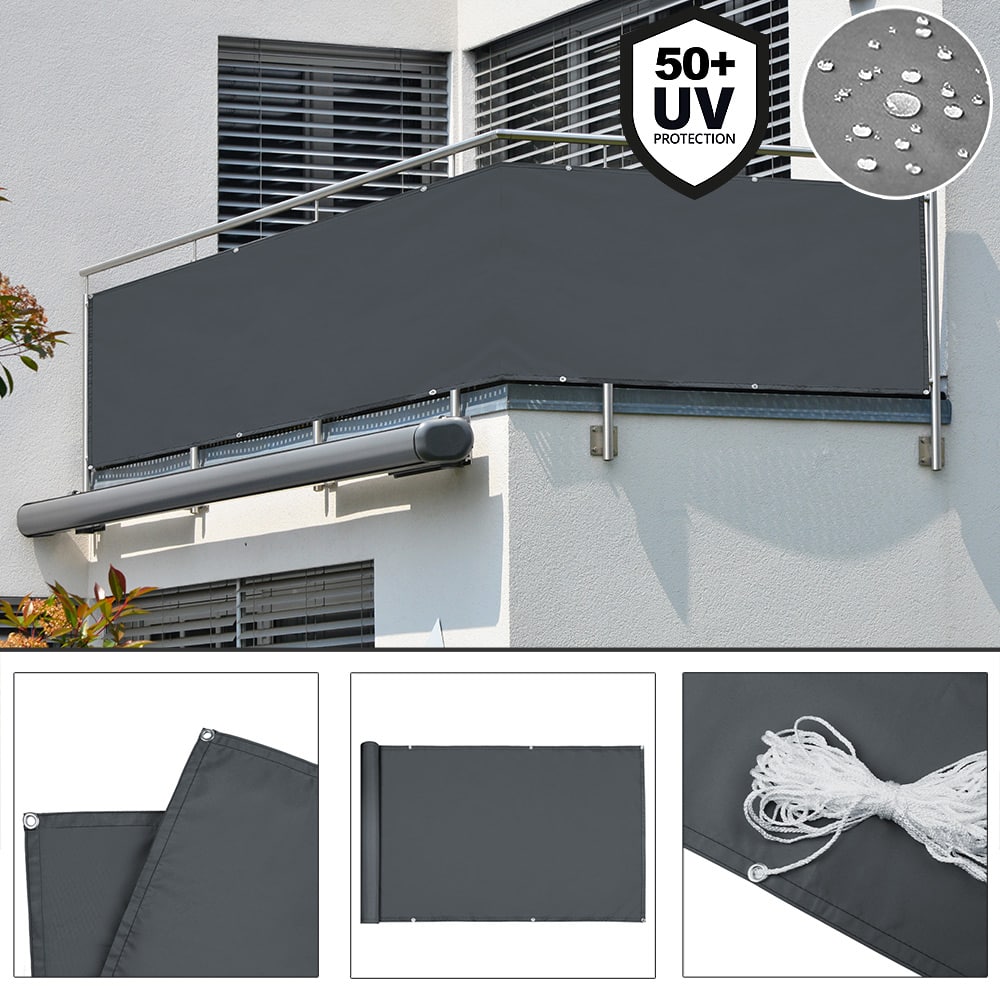 Balkon privatlivsskærm Anthracite 5M