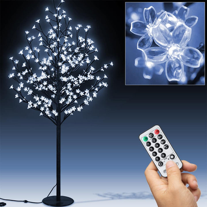 LED Cherry Blossom Tree Blue 220 cm 220leds indendørs/udendørs inkl. Fjernbetjening