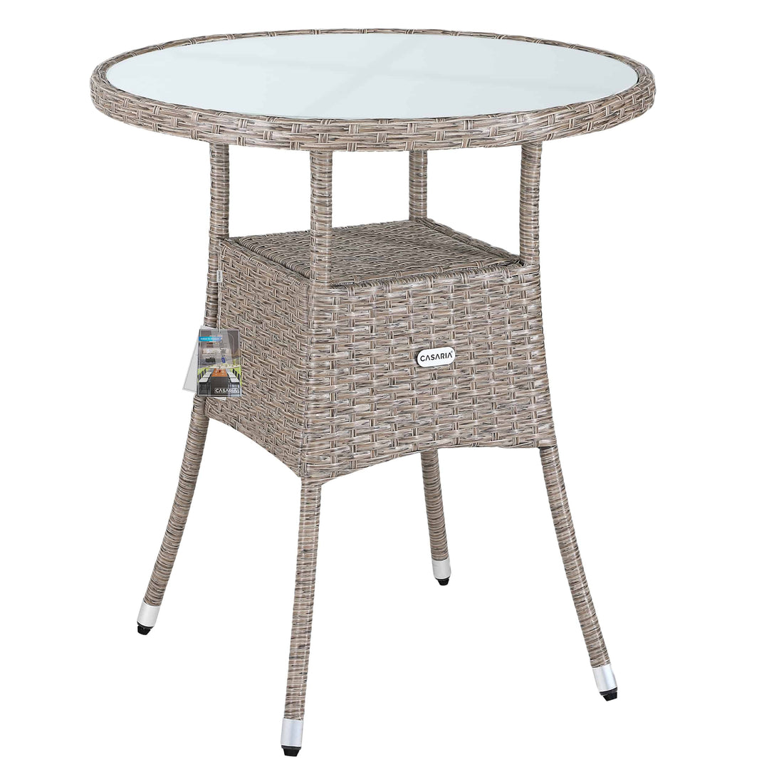 Rattan Bistro Table Cream 60 cm