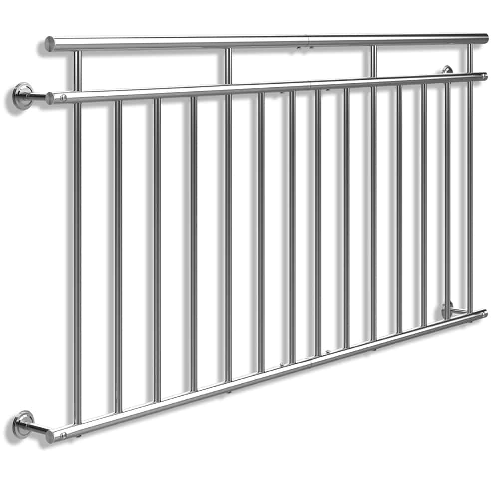 Balustrade rustfrit stål 184 cm