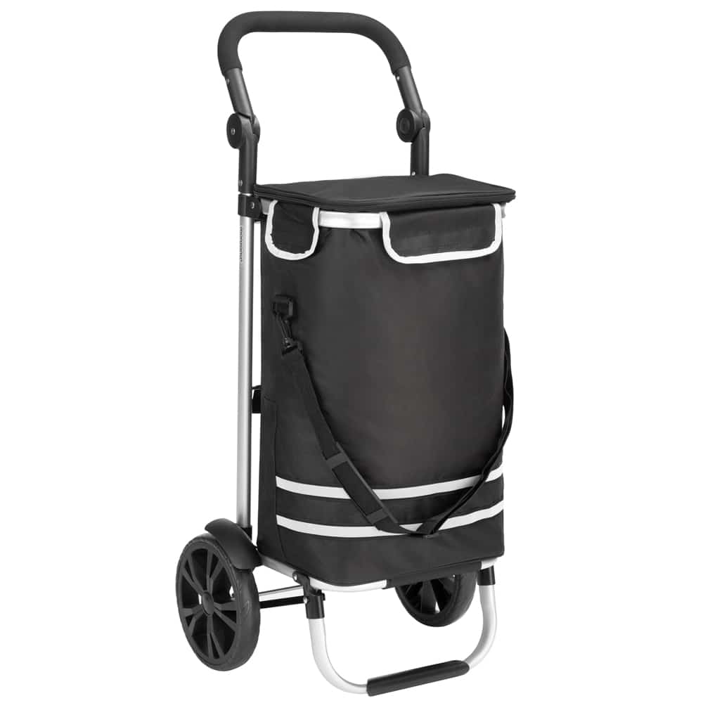 2in1 Shopping Trolley Black 56L Max. 50 kg