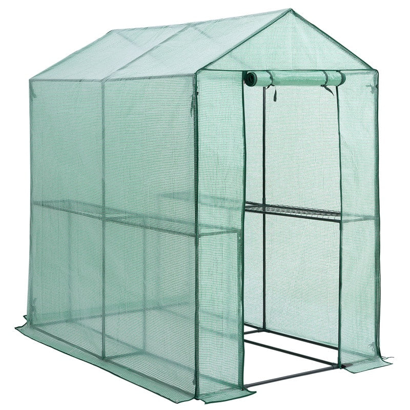 Greenhouse PE 190x186x120cm med 2 niveauer