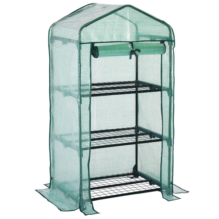 Greenhouse PE 4.1x1.6x2.3ft med 3 niveauer