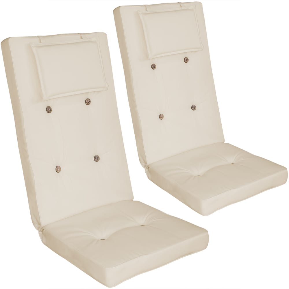 Stuhlauflage 2er-set vanamo creme 118x45x7cm