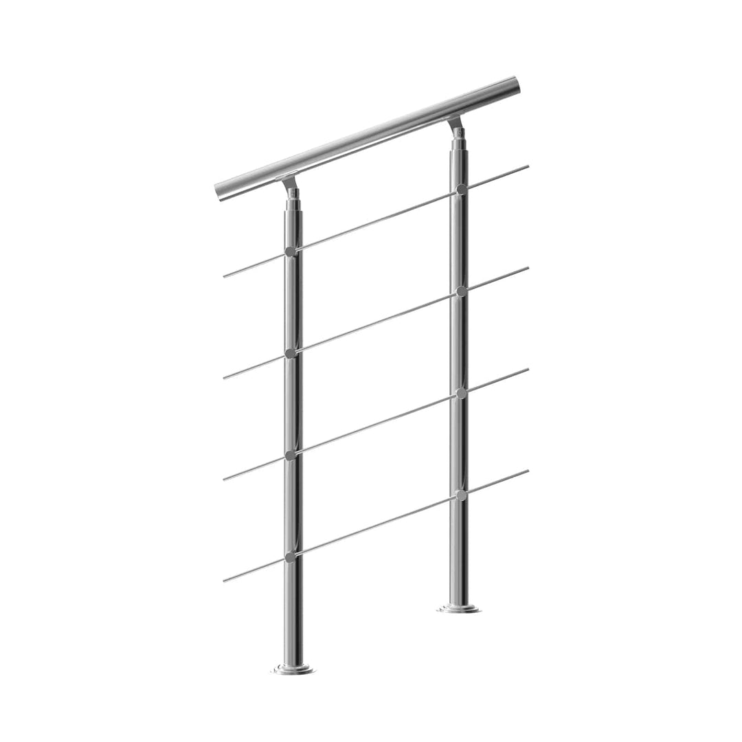 Banister rustfrit stål 80 cm 4 tværstykker