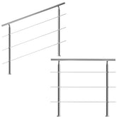 Banister rustfrit stål 150 cm 3 tværstykker