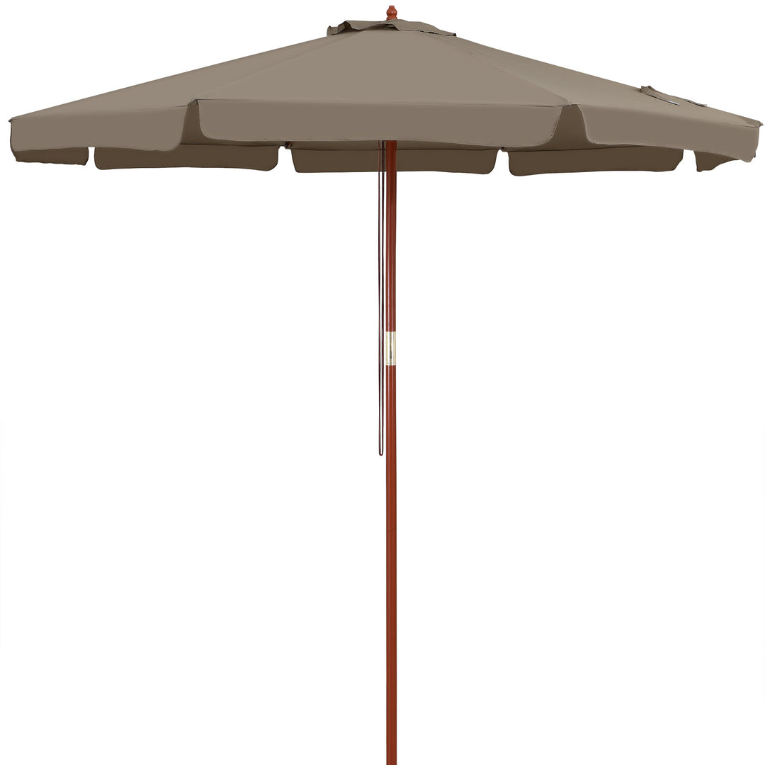 Parasol Taupe Wood 3,3 m UV-beskyttelse 50+