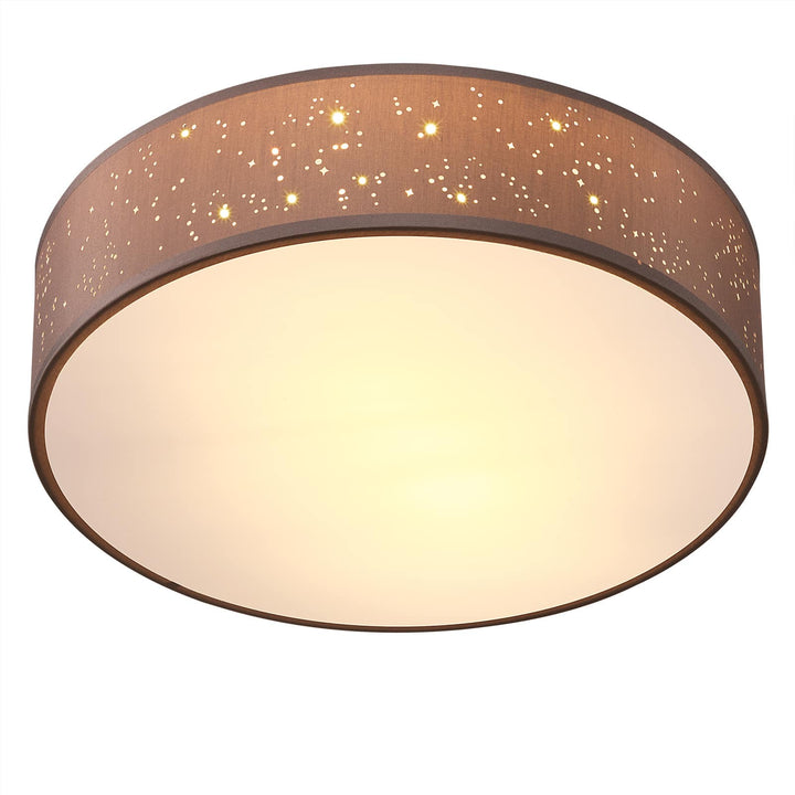 Loft lampe stof 30 cm taupe