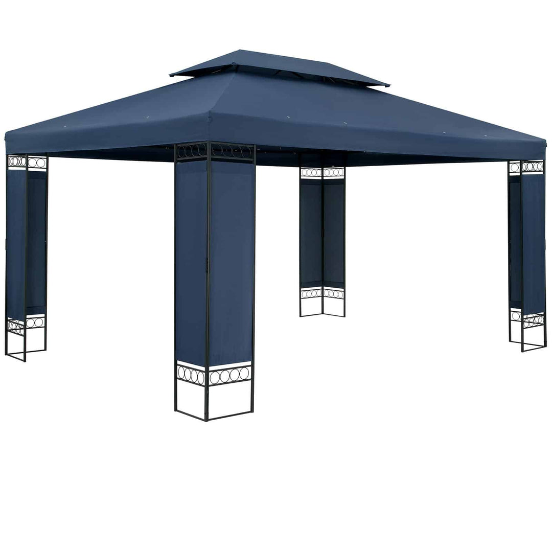 Metal Gazebo Elda Blue 3x4m