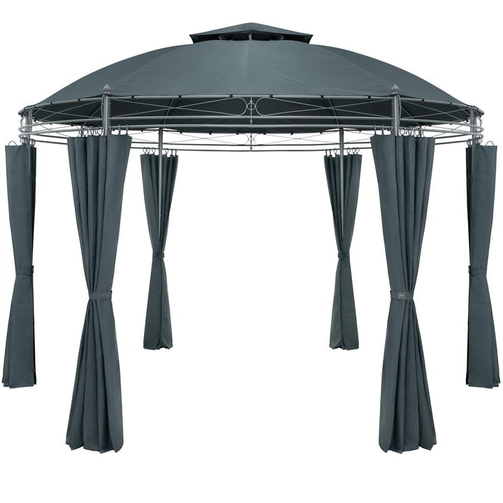 Metal Gazebo Toscana Anthracite 3,5 m