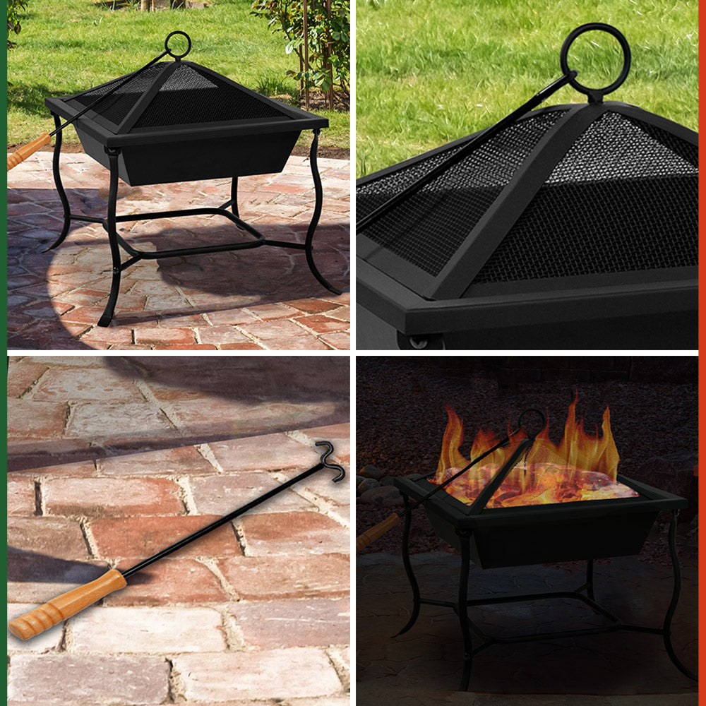 Fire Pit Steel 45x45cm