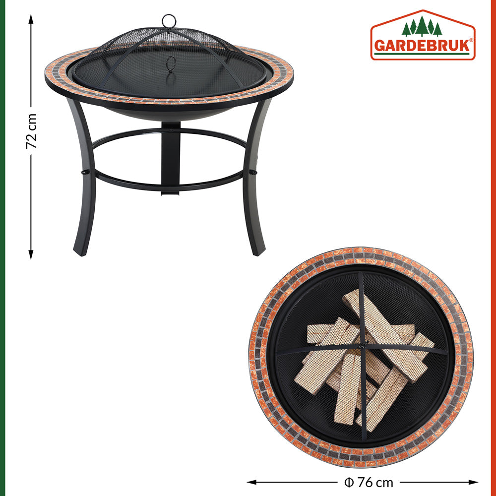 Fire Pit Fuoco Mosaic 90 cm runde