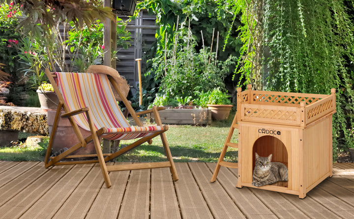 Cat House med balkon 53.5x54.5x64.5cm