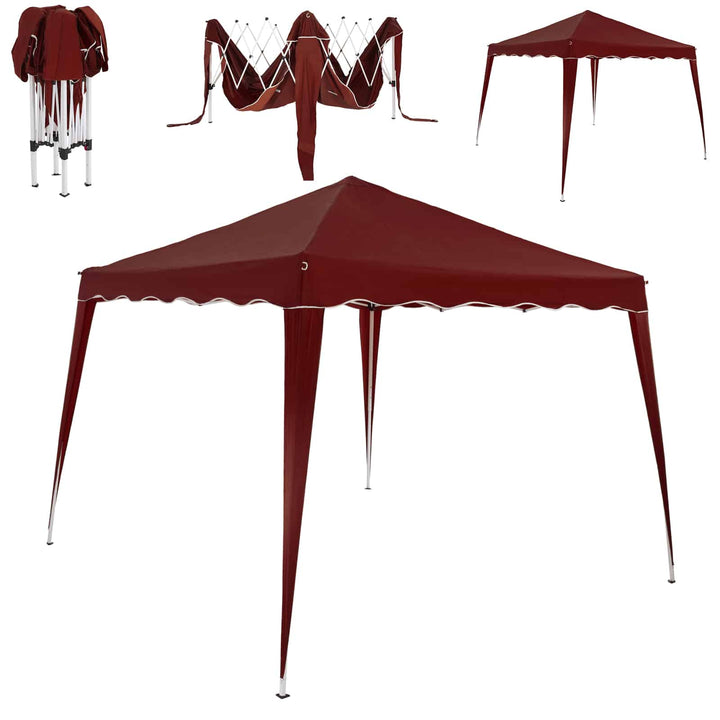 Pop Up Gazebo Capri Wine Red 3x3m