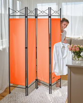 Room Devider Lucca Orange 4 Panels