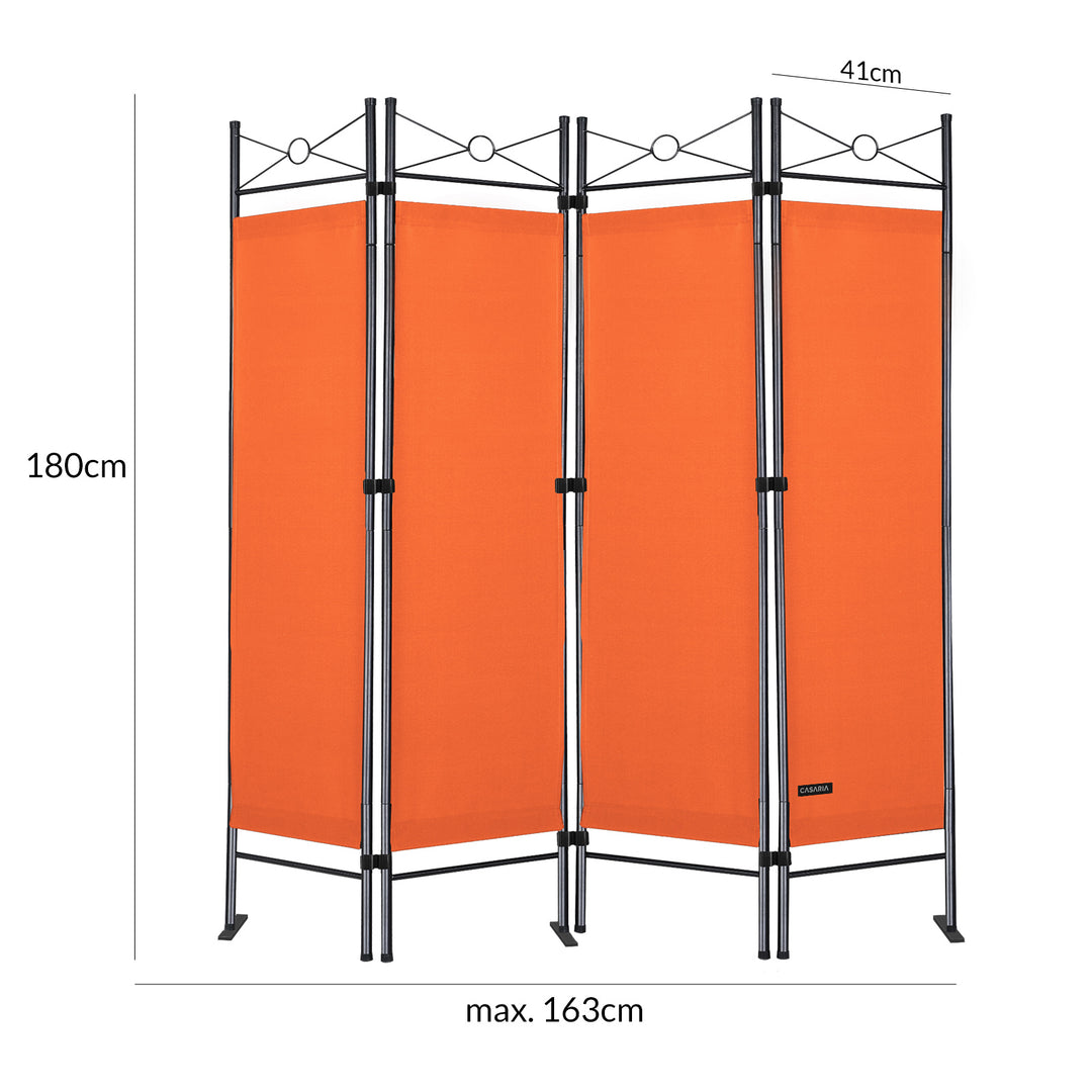 Room Devider Lucca Orange 4 Panels