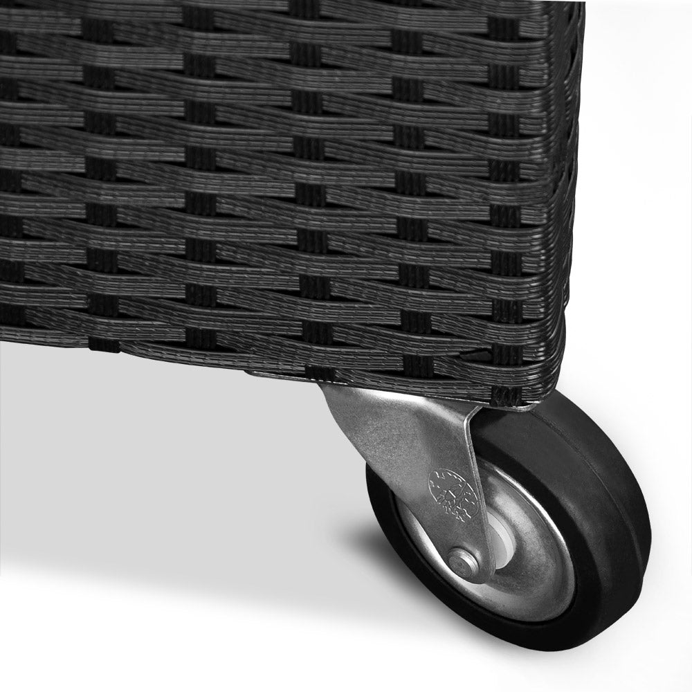 Pudeboks rulles med aluminiumsramme og aftagelig indvendig trim