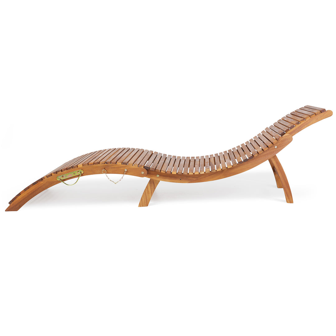 Sun Lounger Acacia Wood FSC®-certificeret sammenfoldelig