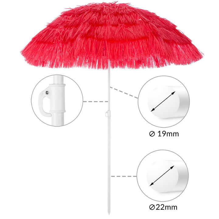 Parasol Hawaii rød 1,6 m