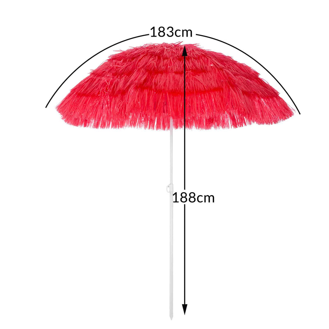 Parasol Hawaii rød 1,6 m